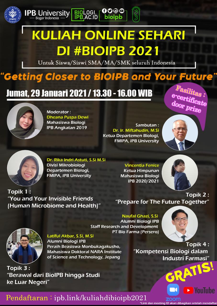 Kuliah Online Sehari di #BioIPB 2021